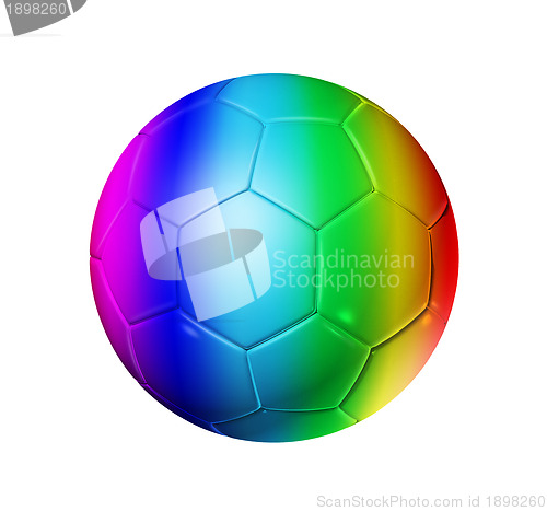 Image of Rainbow soccer football ball