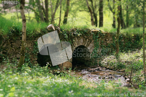 Image of little bridge on a river
