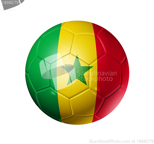 Image of Soccer football ball with Senegal flag