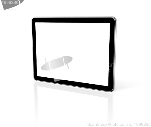 Image of three dimensional computer, digital Tablet pc, tv screen