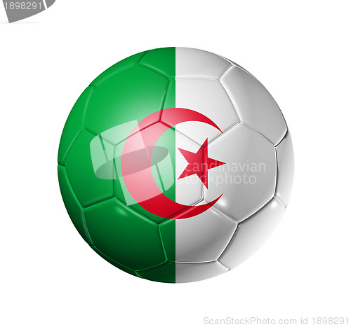 Image of Soccer football ball with Algeria flag