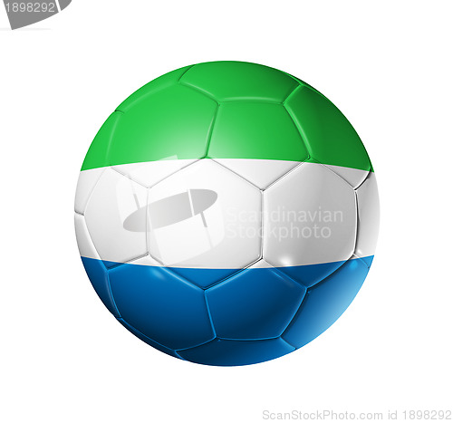 Image of Soccer football ball with Sierra Leone flag