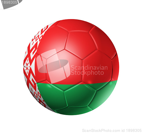 Image of Soccer football ball with Belarus flag