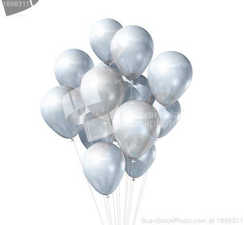 Image of white balloons isolated