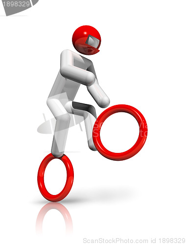 Image of Cycling BMX 3D symbol
