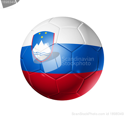 Image of Soccer football ball with Slovenia flag