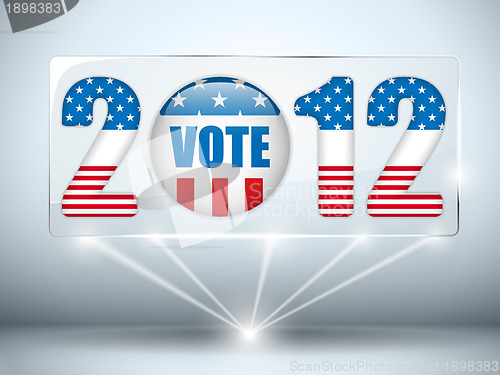 Image of United States Election Vote Button Background.