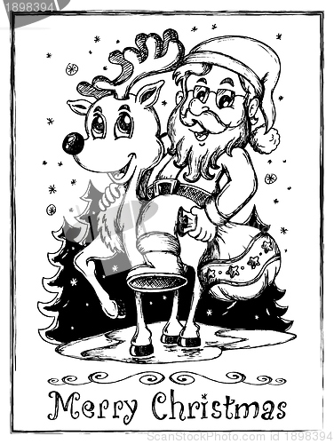 Image of Santa Claus theme drawing 1