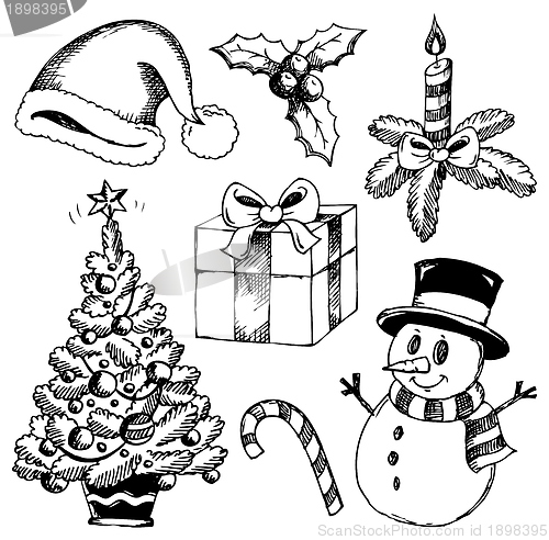 Image of Christmas stylized drawings 1