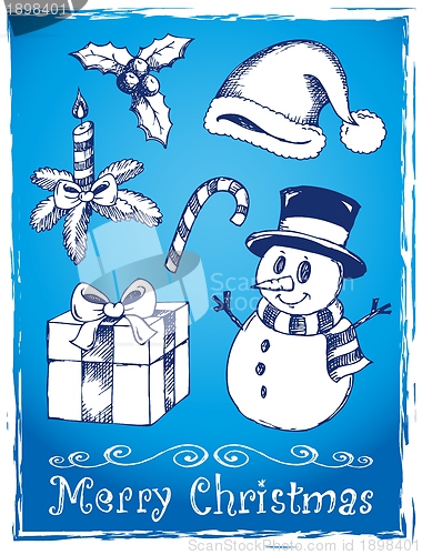 Image of Christmas stylized drawings 2