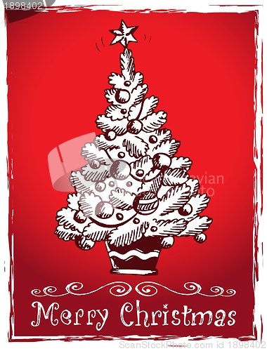 Image of Christmas tree stylized drawing 2