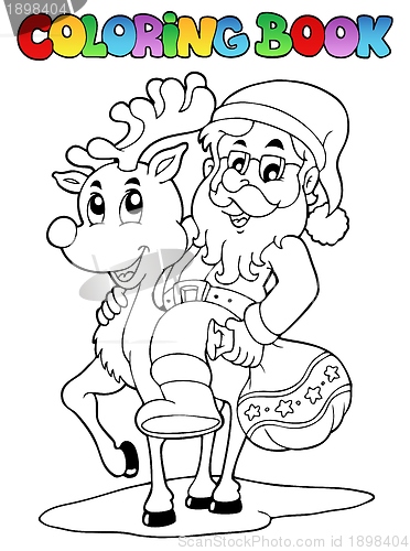 Image of Coloring book Santa Claus topic 5