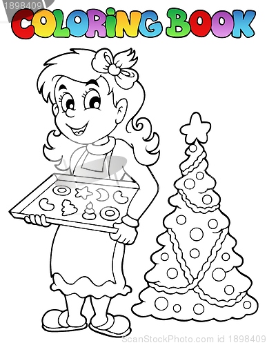 Image of Coloring book Christmas topic 9