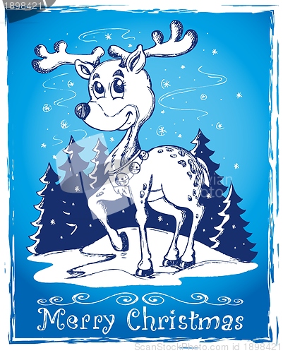 Image of Reindeer theme drawing 2