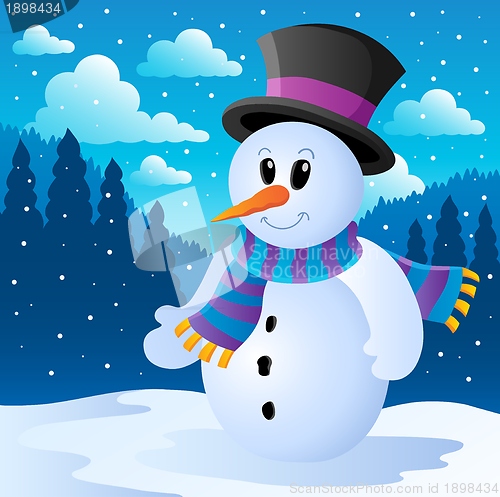 Image of Winter snowman theme image 2