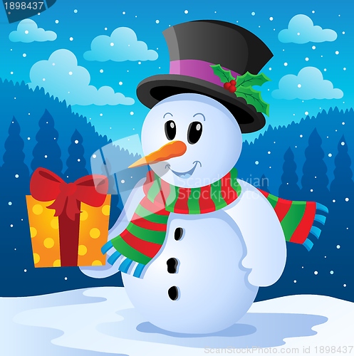Image of Winter snowman theme image 4
