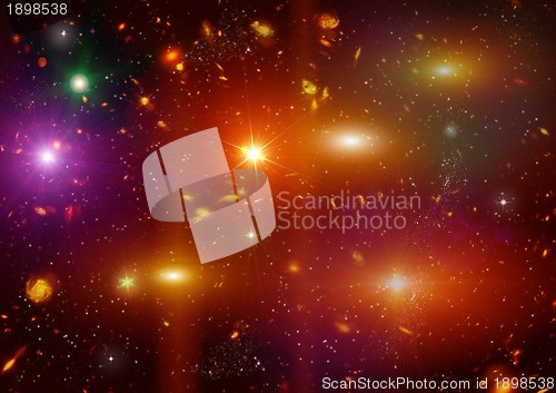 Image of galaxy in a free space