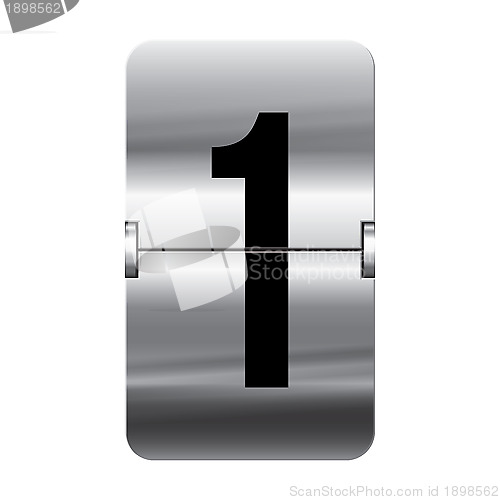 Image of Silver flipboard letter - departure board - 1