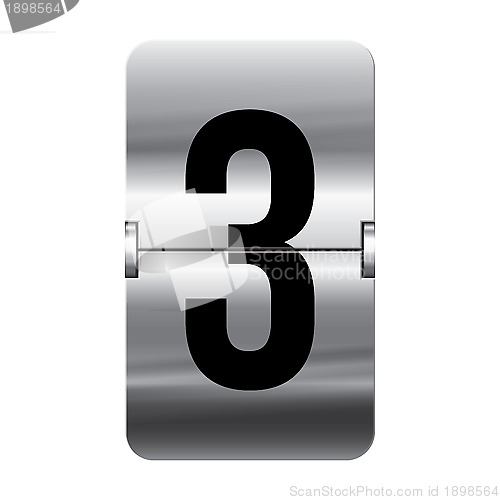 Image of Silver flipboard letter - departure board - 3