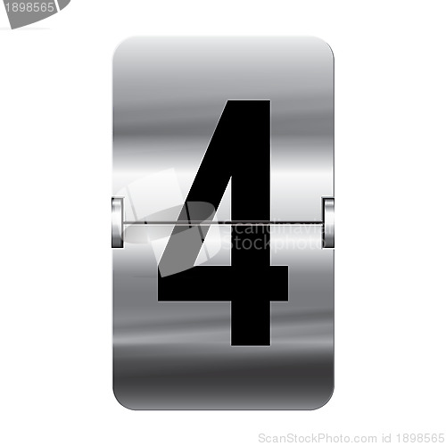 Image of Silver flipboard letter - departure board - 4