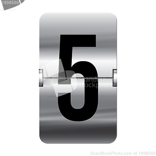 Image of Silver flipboard letter - departure board - 5