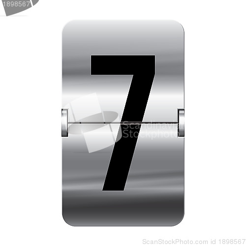 Image of Silver flipboard letter - departure board - 7