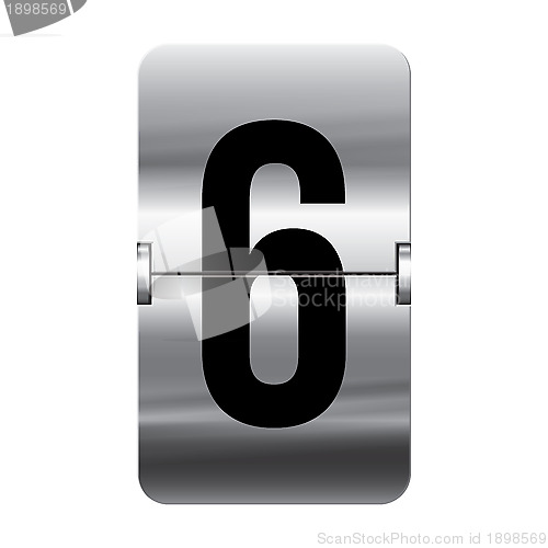 Image of Silver flipboard letter - departure board - 6