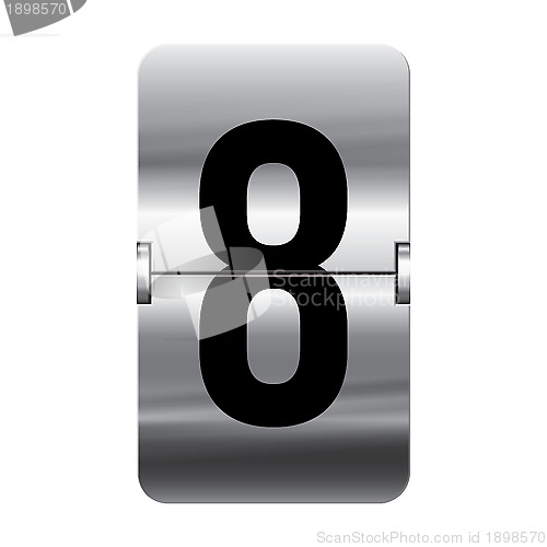 Image of Silver flipboard letter - departure board - 8