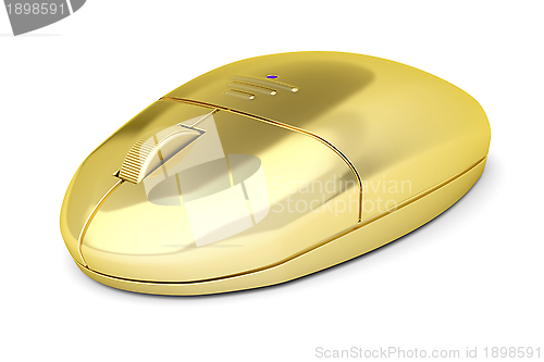 Image of Golden wireless mouse