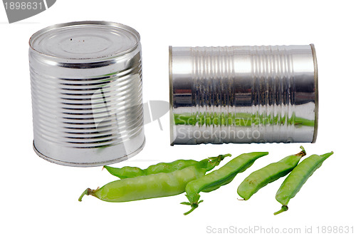 Image of Pickled preserve pease tin can pot fresh one shell 