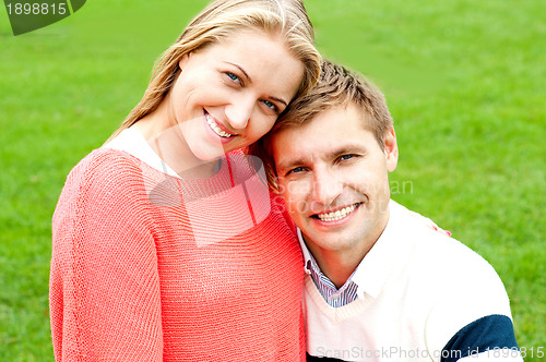 Image of Close up shot of gorgeous young love couple