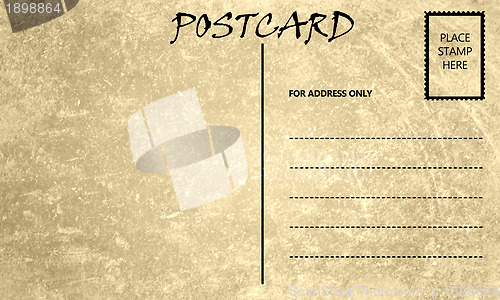 Image of Vintage Empty Blank Postcard Template
