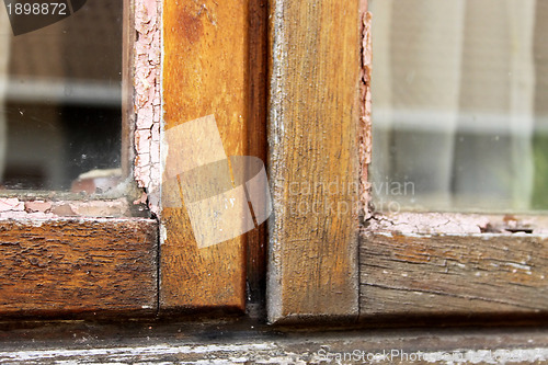 Image of Home Repair Maintenance Wooden Window Frame