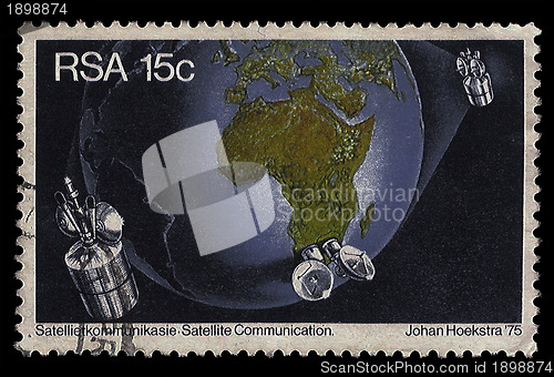 Image of South Africa Postage Stamp Satellite Communication 1975