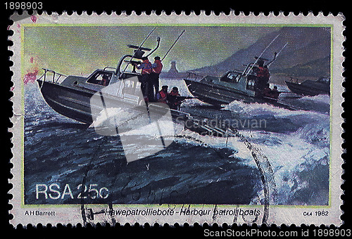 Image of South Africa Postage Stamp Harbour Patrol Boats 1982