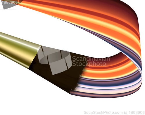 Image of Paintbrush Painting Rainbow Colors
