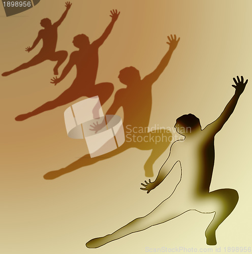 Image of Abstract Illustration Woman Dancer Gymnast
