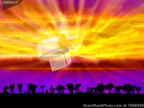Image of Abstract Fantasy Sunset 