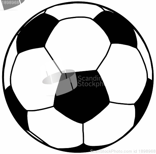 Image of Soccer Ball Silhouette Isolation 