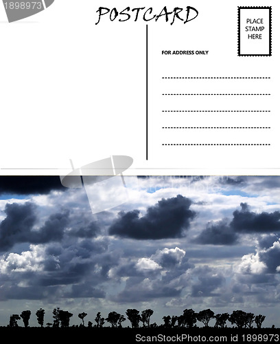 Image of Empty Blank Postcard Template Africa Cloudy Sky Image 