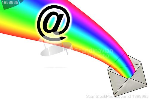 Image of 3D E-Mail Sign from Envelope