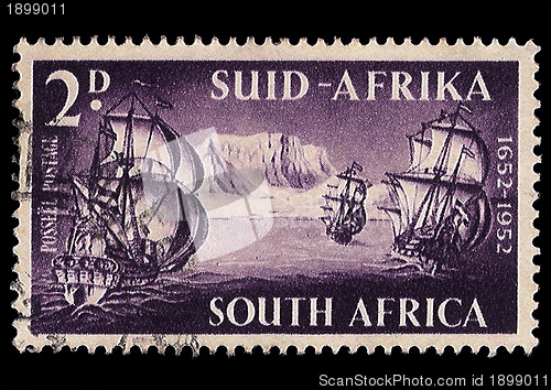 Image of South Africa Postage Stamp 3 Ships 1952