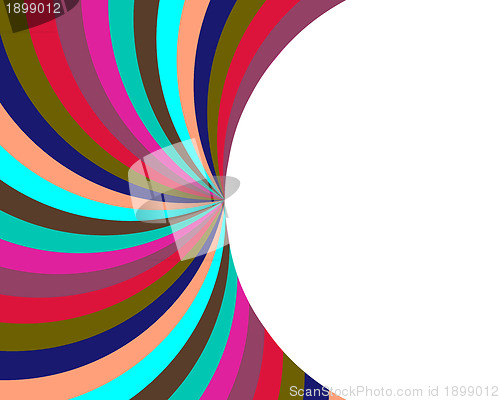 Image of Rainbow Colored Fan and Half Circle