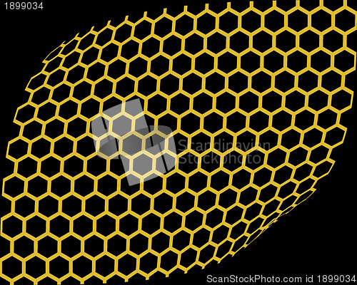 Image of Yellow Bent Mesh