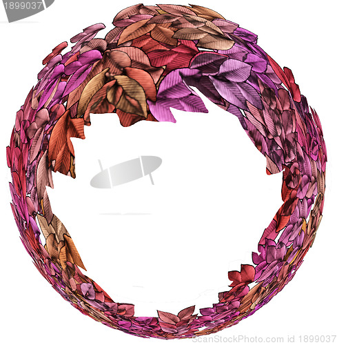 Image of Ring Shaped Autumn Leaves Circlet 