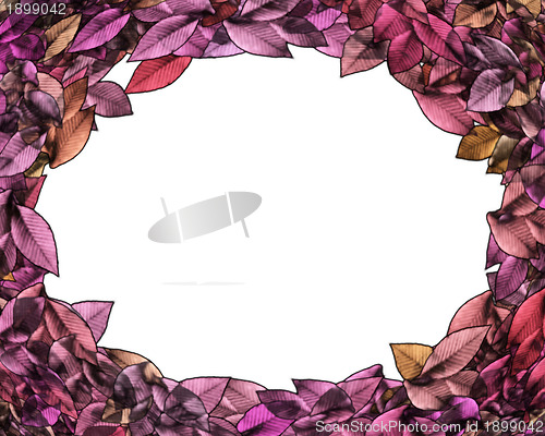 Image of Framed Autumn Leaves Circlet 