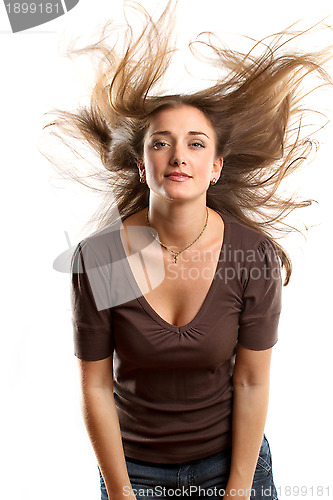 Image of Woman With Wind in her Hair