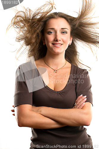 Image of Woman With Wind in her Hair