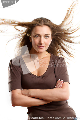 Image of Woman With Wind in her Hair