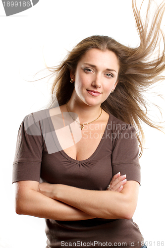 Image of Woman With Wind in her Hair